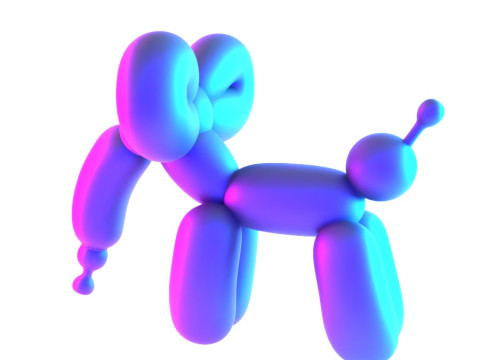 3D Printing Cloud Elephant Balloon Decoration Props Second Life toy Modelo 3D