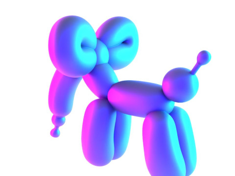 3D Printing Cloud Elephant Balloon Decoration Props Second Life toy Modelo 3D