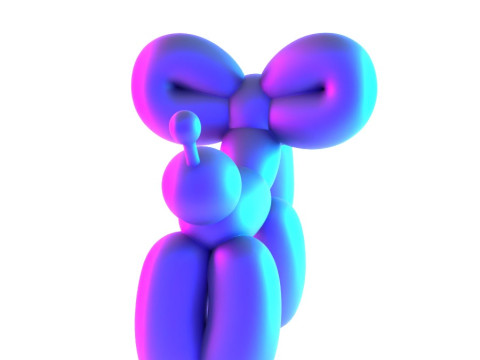 3D Printing Cloud Elephant Balloon Decoration Props Second Life toy Modelo 3D