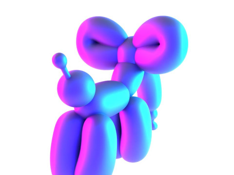 3D Printing Cloud Elephant Balloon Decoration Props Second Life toy Modelo 3D