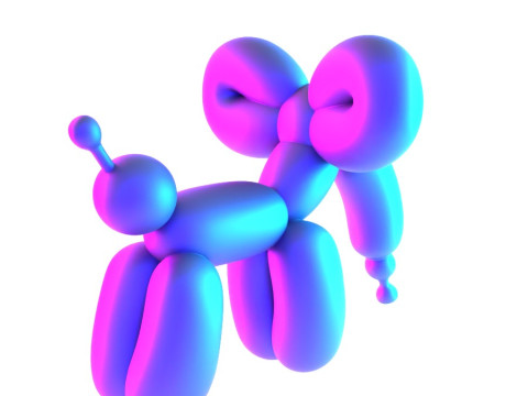 3D Printing Cloud Elephant Balloon Decoration Props Second Life toy Modelo 3D
