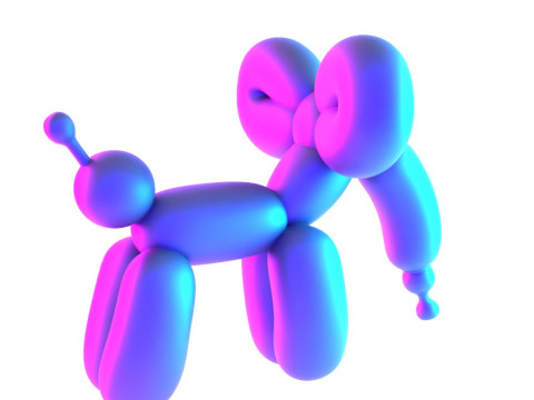 3D Printing Cloud Elephant Balloon Decoration Props Second Life toy Modelo 3D