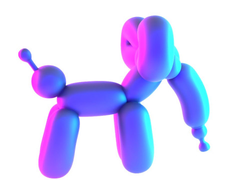 3D Printing Cloud Elephant Balloon Decoration Props Second Life toy Modelo 3D