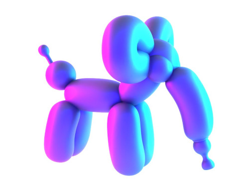 3D Printing Cloud Elephant Balloon Decoration Props Second Life toy Modelo 3D