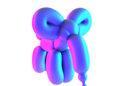 3D Printing Cloud Elephant Balloon Decoration Props Second Life toy Modelo 3D