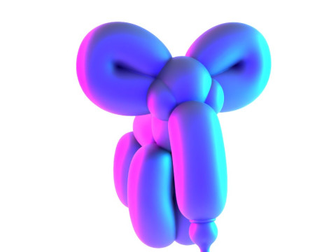 3D Printing Cloud Elephant Balloon Decoration Props Second Life toy Modelo 3D