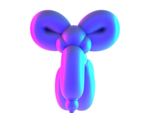 3D Printing Cloud Elephant Balloon Decoration Props Second Life toy Modelo 3D