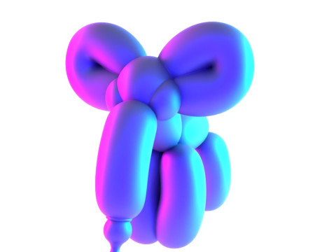 3D Printing Cloud Elephant Balloon Decoration Props Second Life toy Modelo 3D