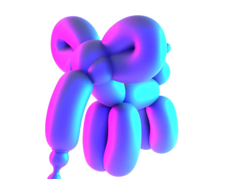 3D Printing Cloud Elephant Balloon Decoration Props Second Life toy Modelo 3D