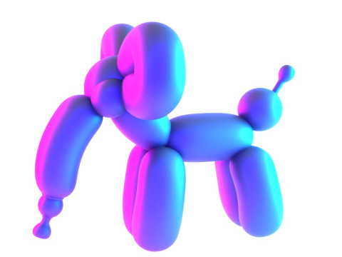 3D Printing Cloud Elephant Balloon Decoration Props Second Life toy Modelo 3D