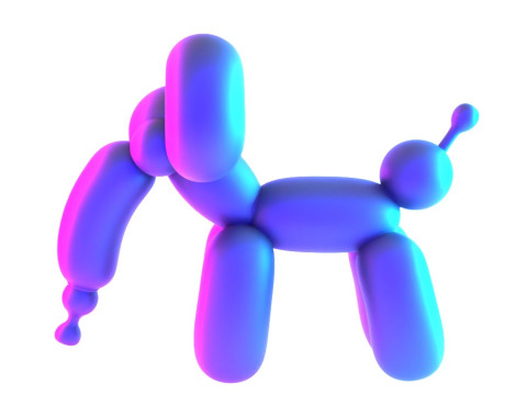 3D Printing Cloud Elephant Balloon Decoration Props Second Life toy Modelo 3D