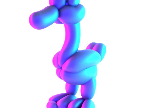 3D Printing Duck Balloon Decoration Props Second Life toy 3D Model