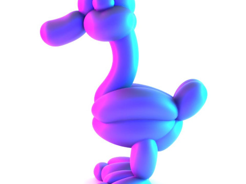 3D Printing Duck Balloon Decoration Props Second Life toy Modello 3D