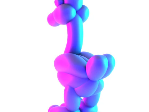 3D Printing Duck Balloon Decoration Props Second Life toy 3D Model