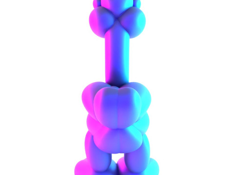 3D Printing Duck Balloon Decoration Props Second Life toy Modello 3D