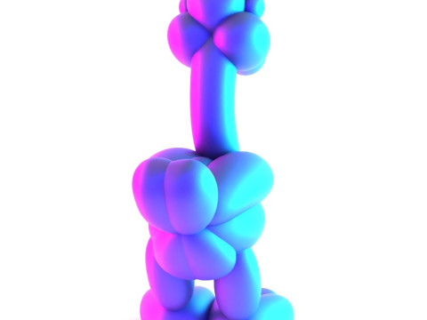 3D Printing Duck Balloon Decoration Props Second Life toy Modello 3D