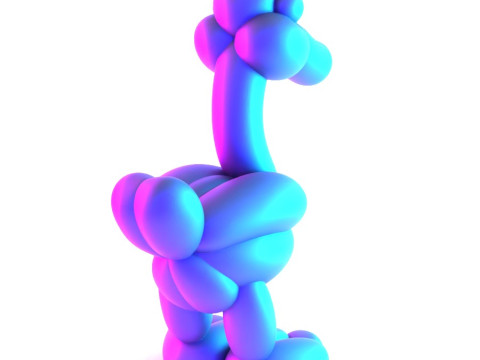3D Printing Duck Balloon Decoration Props Second Life toy Modello 3D