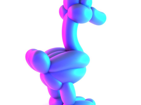 3D Printing Duck Balloon Decoration Props Second Life toy Modello 3D