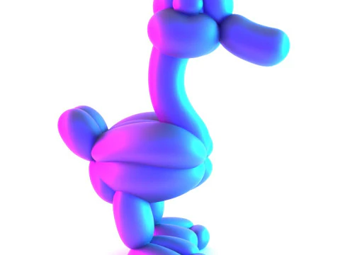 3D Printing Duck Balloon Decoration Props Second Life toy 3D Model