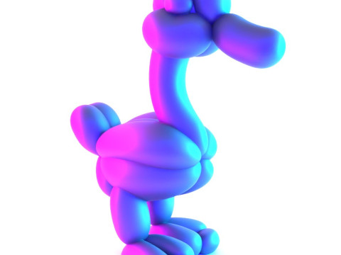 3D Printing Duck Balloon Decoration Props Second Life toy Modello 3D