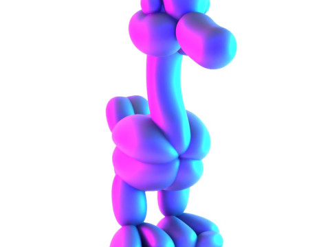 3D Printing Duck Balloon Decoration Props Second Life toy Modello 3D