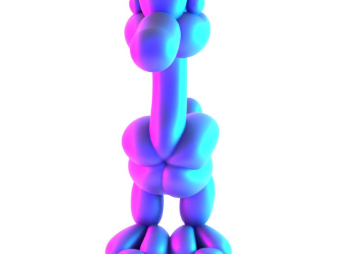 3D Printing Duck Balloon Decoration Props Second Life toy Modello 3D