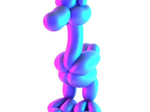 3D Printing Duck Balloon Decoration Props Second Life toy Modello 3D
