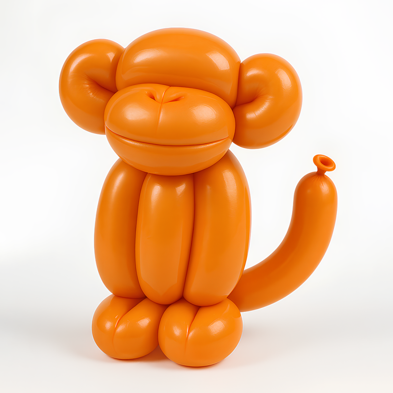 3D Printing Orange Chimp Monkey Ape Balloon Decoration Props Second Life toy 3D Model .c4d .max .obj .3ds .fbx .stl .blend 