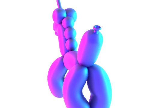 Stampa 3D Candy Unicorn Balloon Decorazione Puntelli Giocattolo Second Life Modello 3D