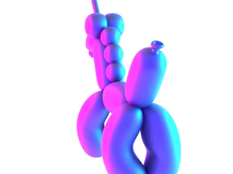 3D Printing Candy Unicorn Balloon Decoration Props Second Life toy 3D Model
