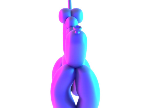 Stampa 3D Candy Unicorn Balloon Decorazione Puntelli Giocattolo Second Life Modello 3D