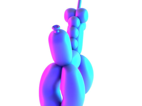 Stampa 3D Candy Unicorn Balloon Decorazione Puntelli Giocattolo Second Life Modello 3D