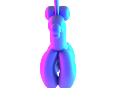 3D Printing Candy Unicorn Balloon Decoration Props Second Life toy 3D Model