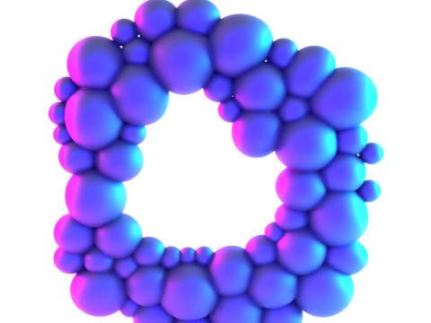 Jouet de décoration de miroir mural de bulles modernes d'impression 3D Modèle 3D