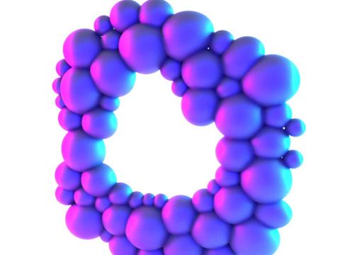 Jouet de décoration de miroir mural de bulles modernes d'impression 3D Modèle 3D