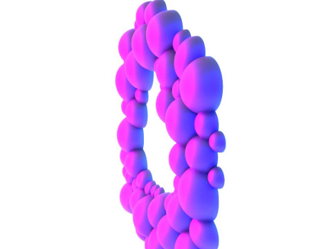 Jouet de décoration de miroir mural de bulles modernes d'impression 3D Modèle 3D