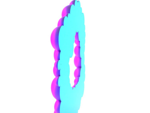 Jouet de décoration de miroir mural de bulles modernes d'impression 3D Modèle 3D