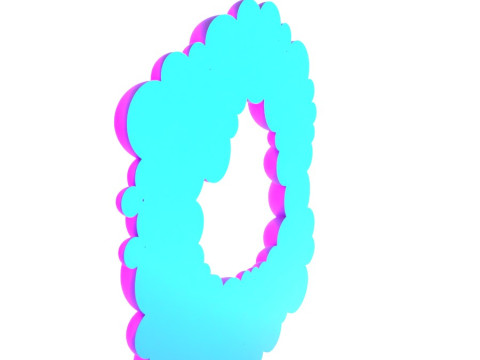 Jouet de décoration de miroir mural de bulles modernes d'impression 3D Modèle 3D