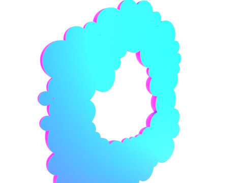 Jouet de décoration de miroir mural de bulles modernes d'impression 3D Modèle 3D