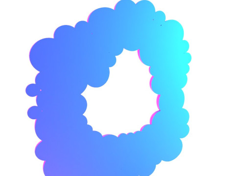 Jouet de décoration de miroir mural de bulles modernes d'impression 3D Modèle 3D