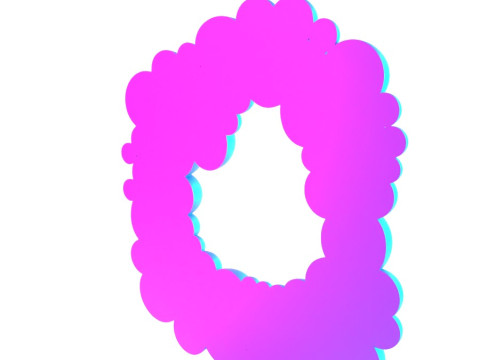 Jouet de décoration de miroir mural de bulles modernes d'impression 3D Modèle 3D