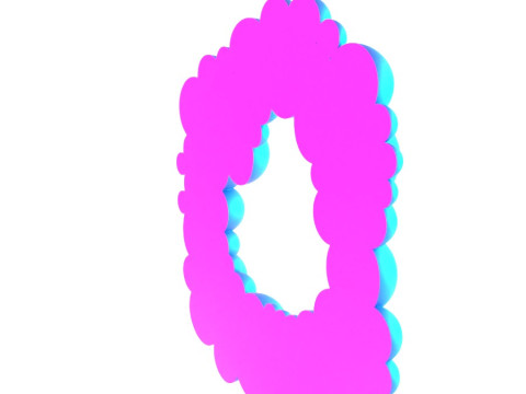 Jouet de décoration de miroir mural de bulles modernes d'impression 3D Modèle 3D