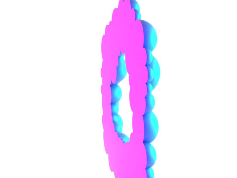 Jouet de décoration de miroir mural de bulles modernes d'impression 3D Modèle 3D