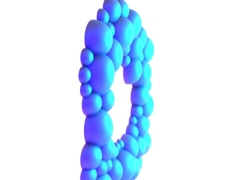 Jouet de décoration de miroir mural de bulles modernes d'impression 3D Modèle 3D