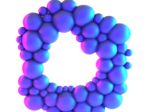 Jouet de décoration de miroir mural de bulles modernes d'impression 3D Modèle 3D