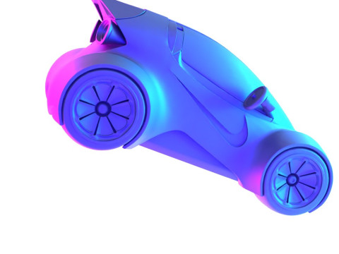 3D Printing Futuristic Smart RC Car Kit Body Shell Chassis toy Model 3D
