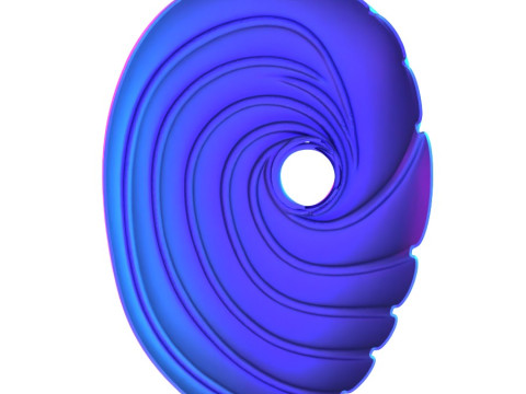 3D Printing Obito Tobi Uchiha Orange Swirl Mask Naruto Shippuden Akatsuki Sharingan Rinnegan toy 3Dモデル