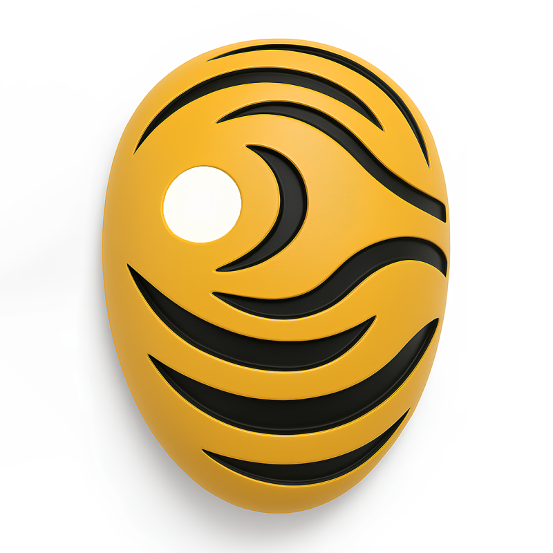 3D打印带土飞宇智波虎条纹面具火影忍者疾风传晓写轮眼轮回眼玩具 3D 模型 .c4d .max .obj .3ds .fbx .stl .blend