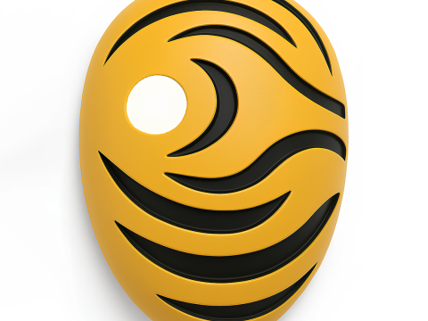 3D Printing Obito Tobi Uchiha Tiger Stripe Mask Naruto Shippuden Akatsuki Sharingan Rinnegan toy 3D Модель