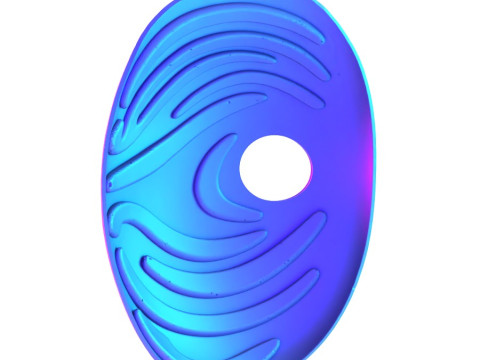 3D打印带土飞宇智波虎条纹面具火影忍者疾风传晓写轮眼轮回眼玩具 3D 模型